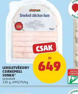 PENNY LEHELETVÉKONY CSIRKEMELL SONKA ajánlat