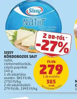 PENNY SISSY KÖRDOBOZOS SAJT ajánlat
