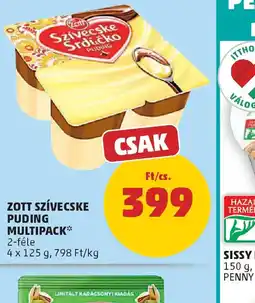 PENNY ZOTT SZÍVECSKE PUDING MULTIPACK ajánlat