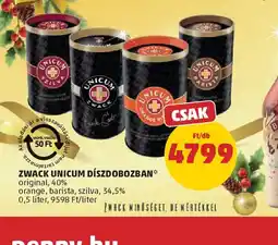 PENNY ZWACK UNICUM DÍSZDOBOZBAN ajánlat