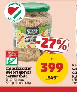 PENNY ZÖLDSÉGESKERT VÁGOTT VEGYES SAVANYÚSÁG ajánlat