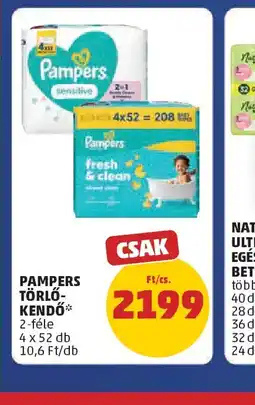 PENNY PAMPERS TÖRLŐ-KENDŐ ajánlat