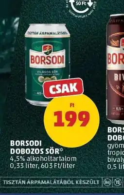 PENNY BORSODI DOBOZOS SÖR ajánlat