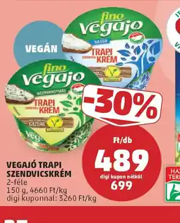 PENNY VEGAJ TRAPI SZENDVICSKRÉM ajánlat