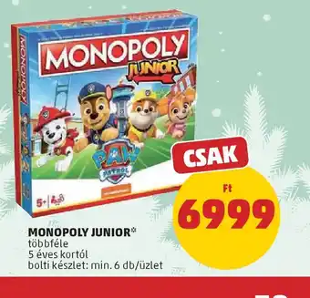 PENNY MONOPOLY JUNIOR ajánlat