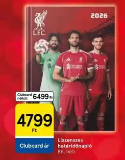 Tesco Liszenszes határidőnapló ajánlat