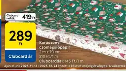 Tesco Karácsonyi csomagolópapír ajánlat