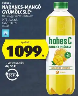 ALDI Hohes C Narancs-mangó gyümölcslé ajánlat