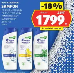 ALDI Head&Shoulders sampon ajánlat
