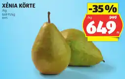 ALDI Xénia körte ajánlat