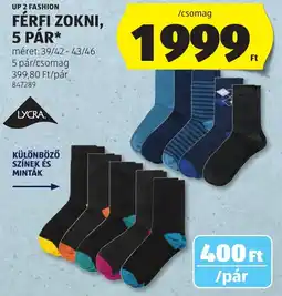 ALDI Up 2 Fashion férfi zokni ajánlat