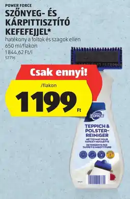 ALDI Power Force Szőnyeg- és kárpittisztító kefefejjel ajánlat