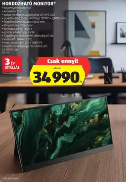 ALDI Hordozható monitor ajánlat