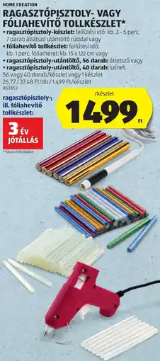ALDI Home Creation Ragasztópisztoly-, fóliahevítő tollkészlet ajánlat