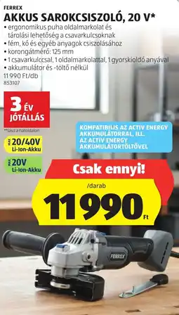ALDI Ferrex Akkus sarokcsiszoló ajánlat