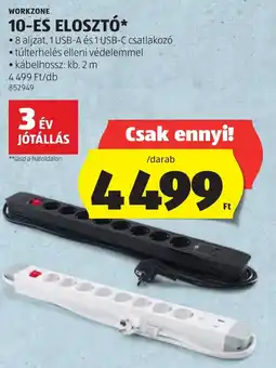 ALDI Workzone 10-es elosztó ajánlat
