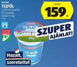 ALDI Milsani tejföl ajánlat