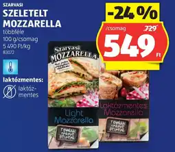ALDI Szarvasi szeletelt mozzarella ajánlat