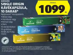 ALDI Barissimo Single Origin kávékapszula ajánlat