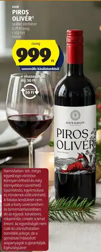 ALDI Eger Piros Olivér ajánlat
