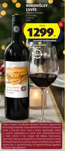 ALDI Villány Rubinvölgy Cuvée ajánlat