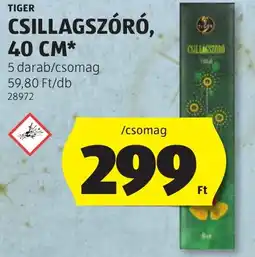 ALDI Tiger csillagszóró ajánlat