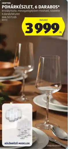 ALDI Crofton pohárkészlet ajánlat
