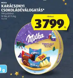 ALDI Milka karácsonyi csokoládéválogatás ajánlat