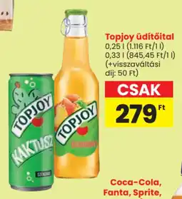 Spar Topjoy üdítőital ajánlat