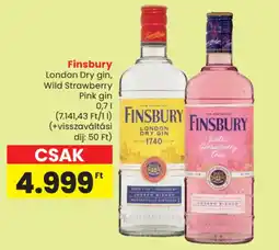 Spar Finsbury London Dry gin, Wild Strawberry Pink gin ajánlat