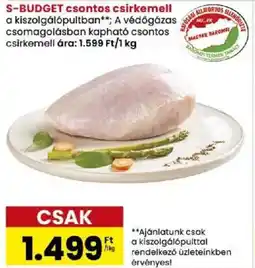 Spar S-BUDGET csontos csirkemell ajánlat