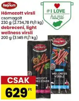Spar Regnum Hámozott virsli ajánlat