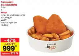 Spar Panírozott csirkemellfilé + köret ajánlat