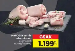 Spar S-BUDGET sertés zsírszalonna ajánlat