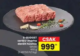 Spar S-BUDGET sertés-marha darált húsmix ajánlat