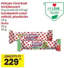 Spar Pöttyös Túró Rudi túródesszert ajánlat