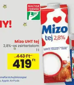 Spar Mizo UHT tej 2,8%-os ajánlat