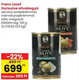 Spar Franz Josef Exclusive olívabogyó ajánlat