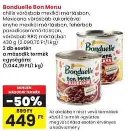 Spar Bonduelle Bon Menu ajánlat