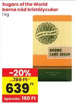 Spar Sugars of the World barna nád kristálycukor ajánlat