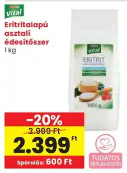 Spar Vital Eritritalapú asztali édesítőszer ajánlat