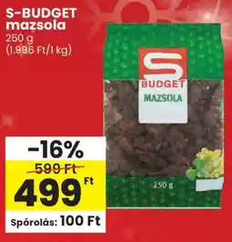 Spar S-BUDGET mazsola ajánlat
