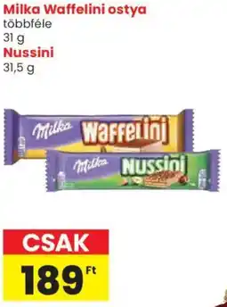 Spar Milka Waffelini ostya, Nussini ajánlat