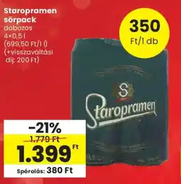 Spar Staropramen sörpack ajánlat