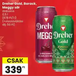Spar Dreher Gold, Barack, Meggy sör ajánlat