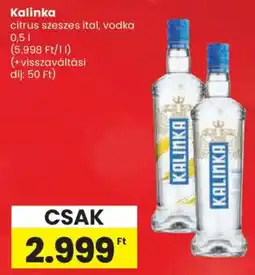 Spar Kalinka citrus szeszes ital, vodka ajánlat