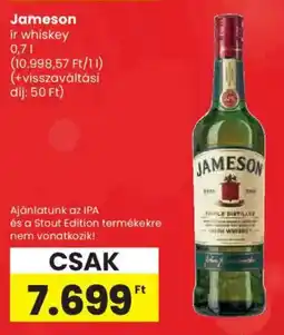 Spar Jameson ir whiskey ajánlat