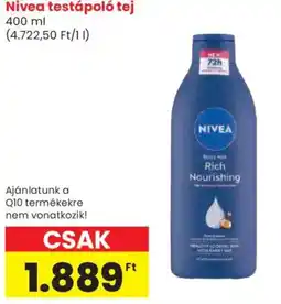 Spar Nivea testápoló tej ajánlat