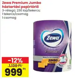 Spar Zewa Premium Jumbo háztartási papírtörlő ajánlat