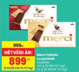 Spar Merci táblás csokoládé ajánlat